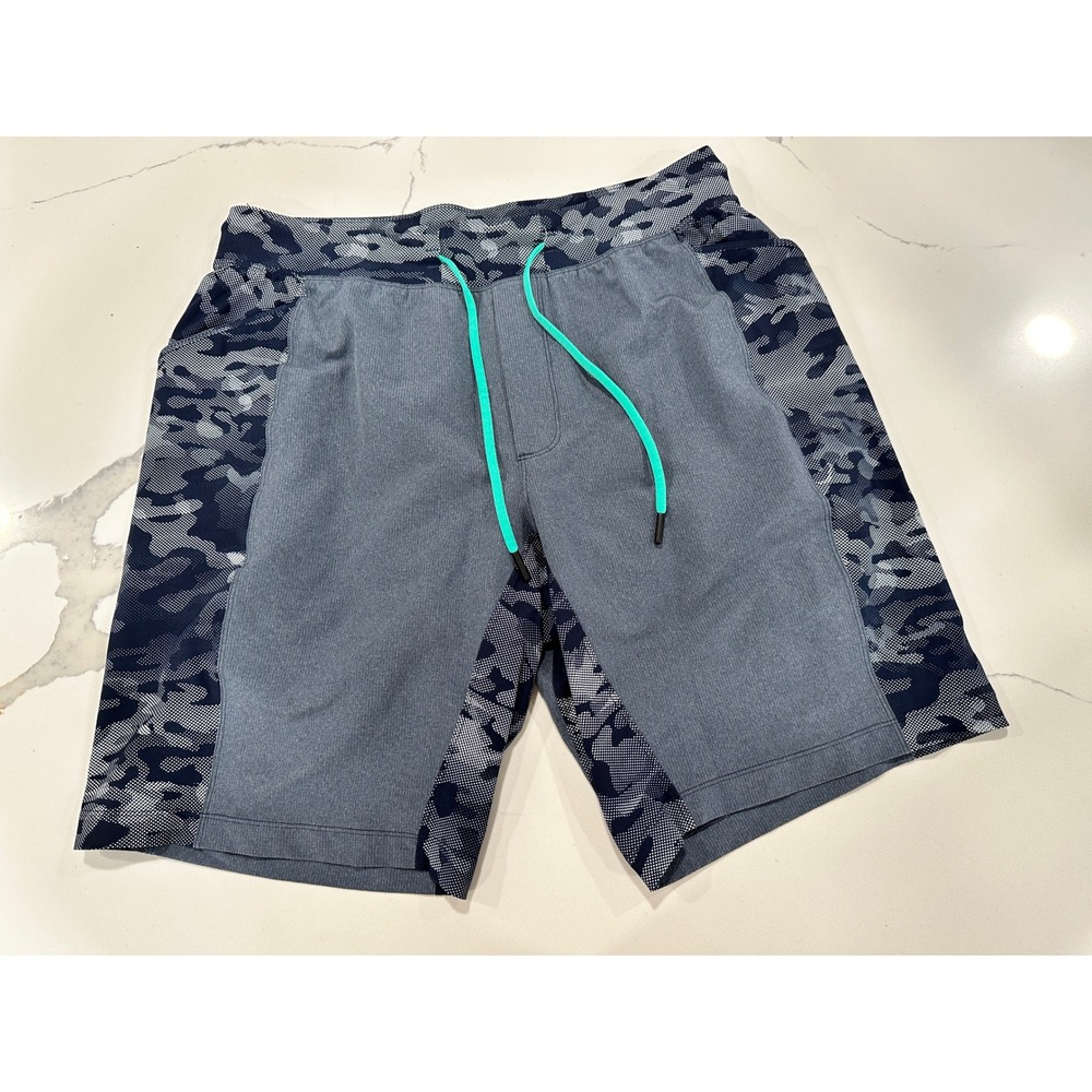 Lululemon Men's Training Shorts Camo Athletic Gray‎ Drawstring Size L